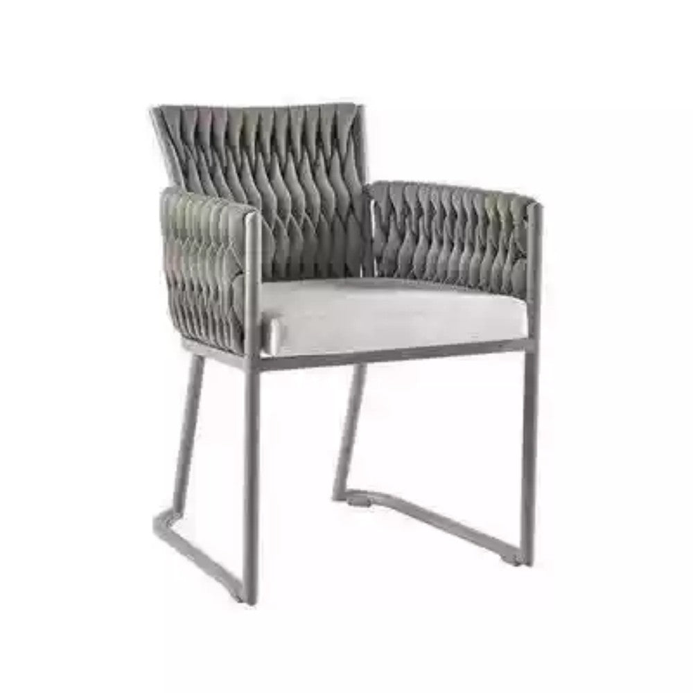 Modern Outdoor Rope-Woven Armchair