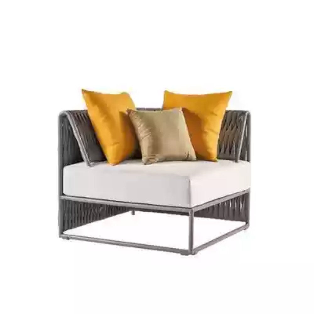 Modern Rope-Woven Outdoor Corner Chair