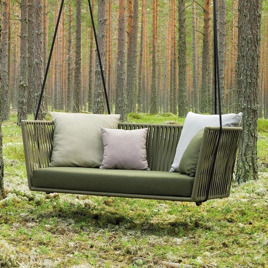Modern Rope-Woven Outdoor Swing Sofa