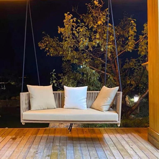 Modern Rope-Woven Outdoor Hanging Swing Sofa