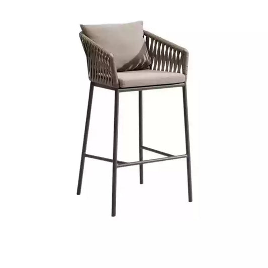 Modern Rope-Woven Bar Stool