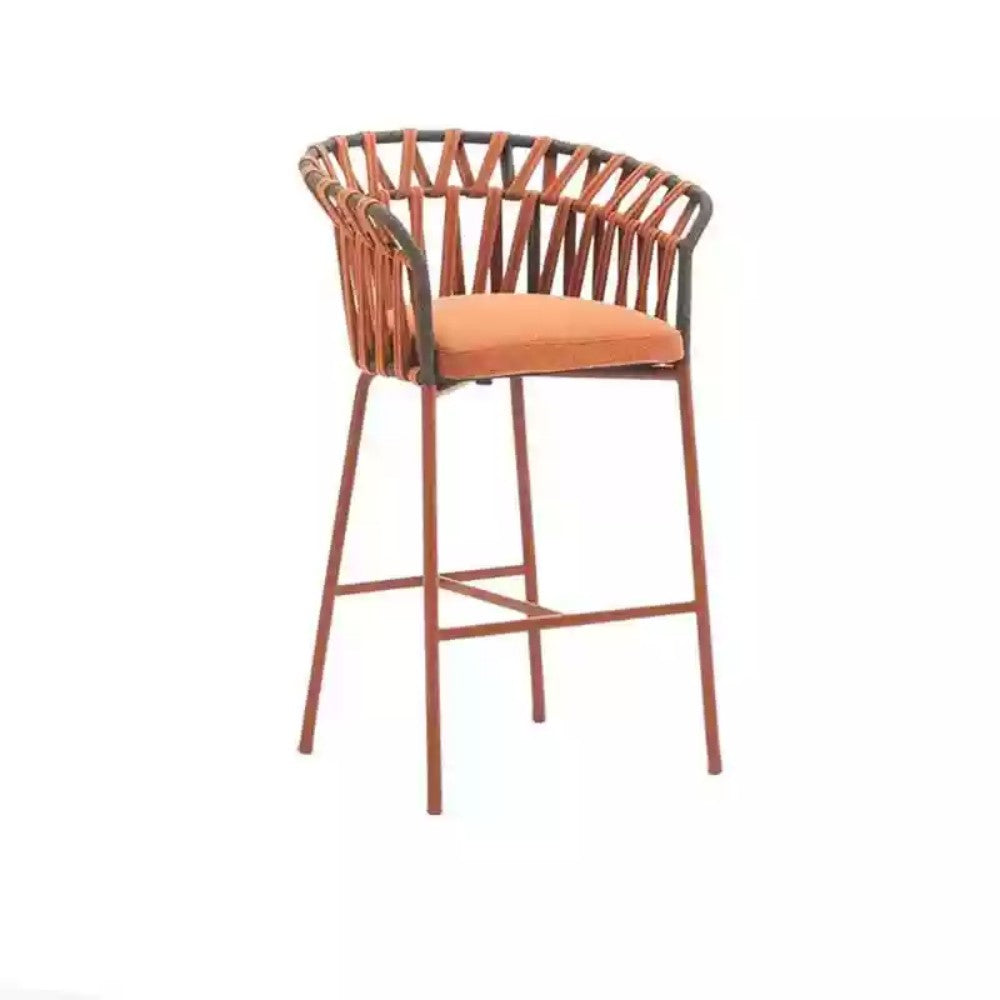 Modern Rope-Woven Bar Stool