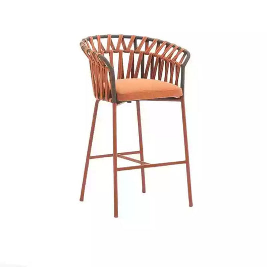 Modern Rope-Woven Bar Stool