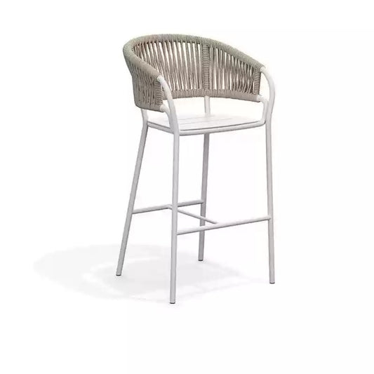Outdoor Rope-Woven Bar Stool