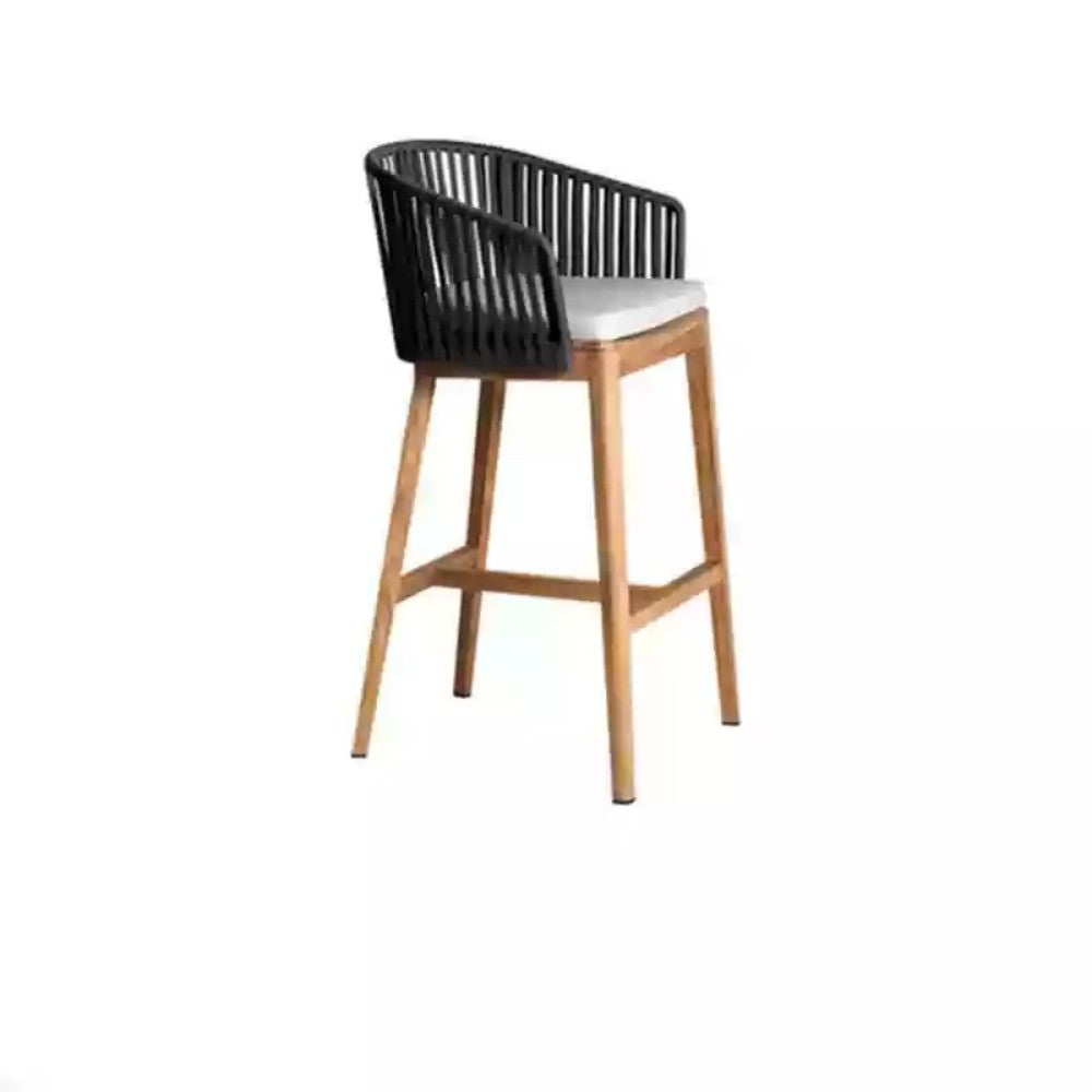 Modern Rope-Woven Bar Stool