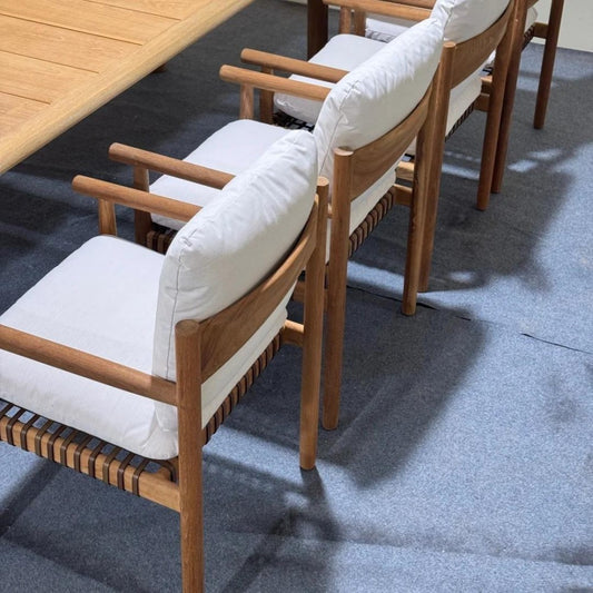 Modern Wooden Dining Chairs with Cushions