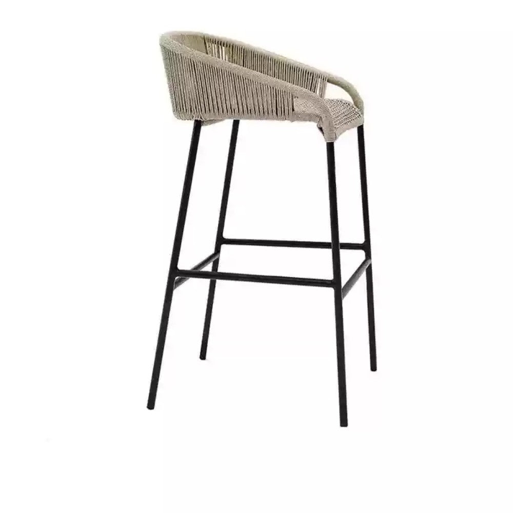 Modern Rope-Woven Bar Stool