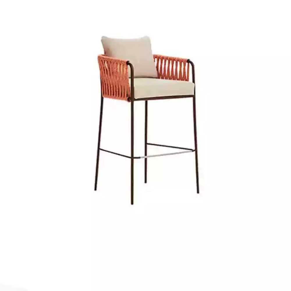 Modern Rope-Woven Bar Stool
