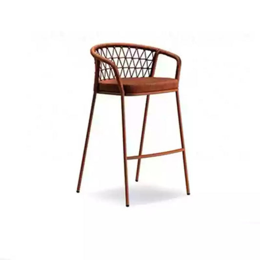 Modern Woven Back Bar Stool