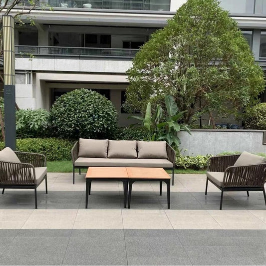 Modern Outdoor Rope Lounge Set