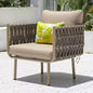 Outdoor Rope-Woven Lounge Chair