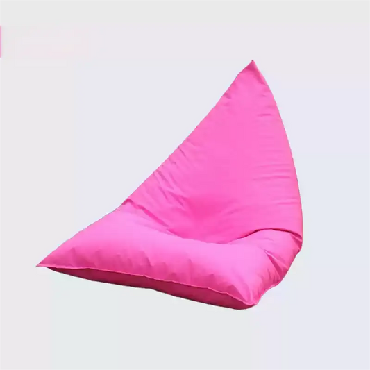 Vibrant Pink Triangle Bean Bag Chair
