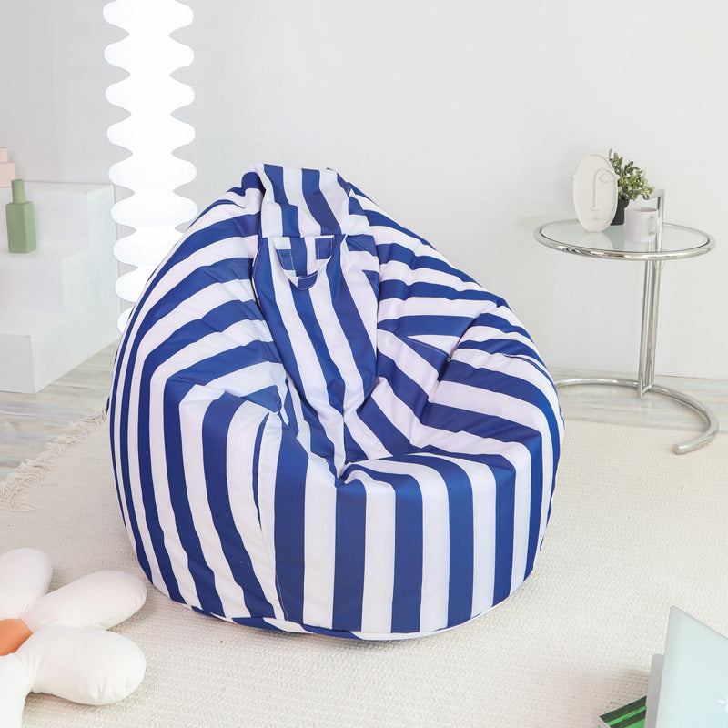 Nautical Blue Striped Bean Bag Chair
