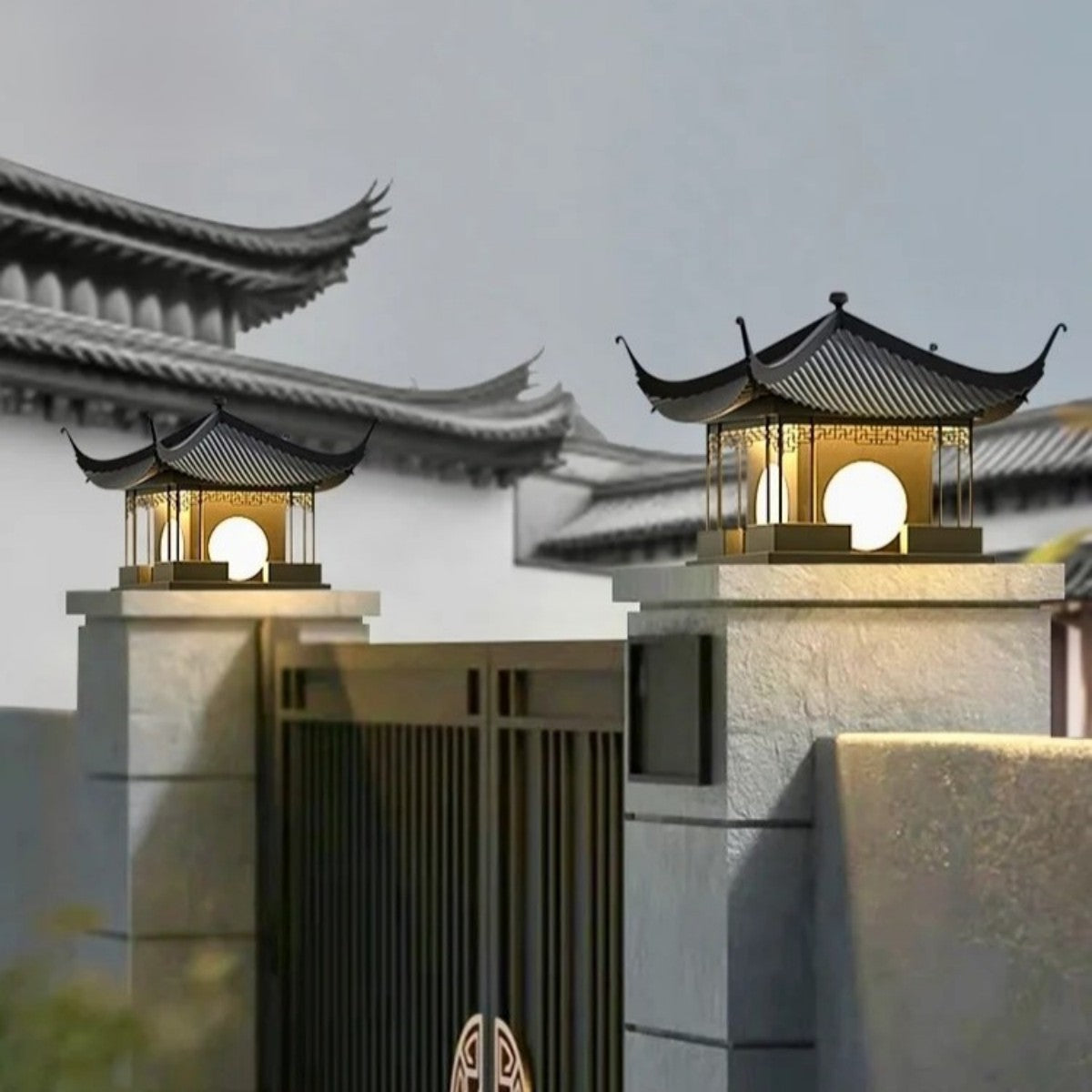 Pagoda-Style Gate Lantern