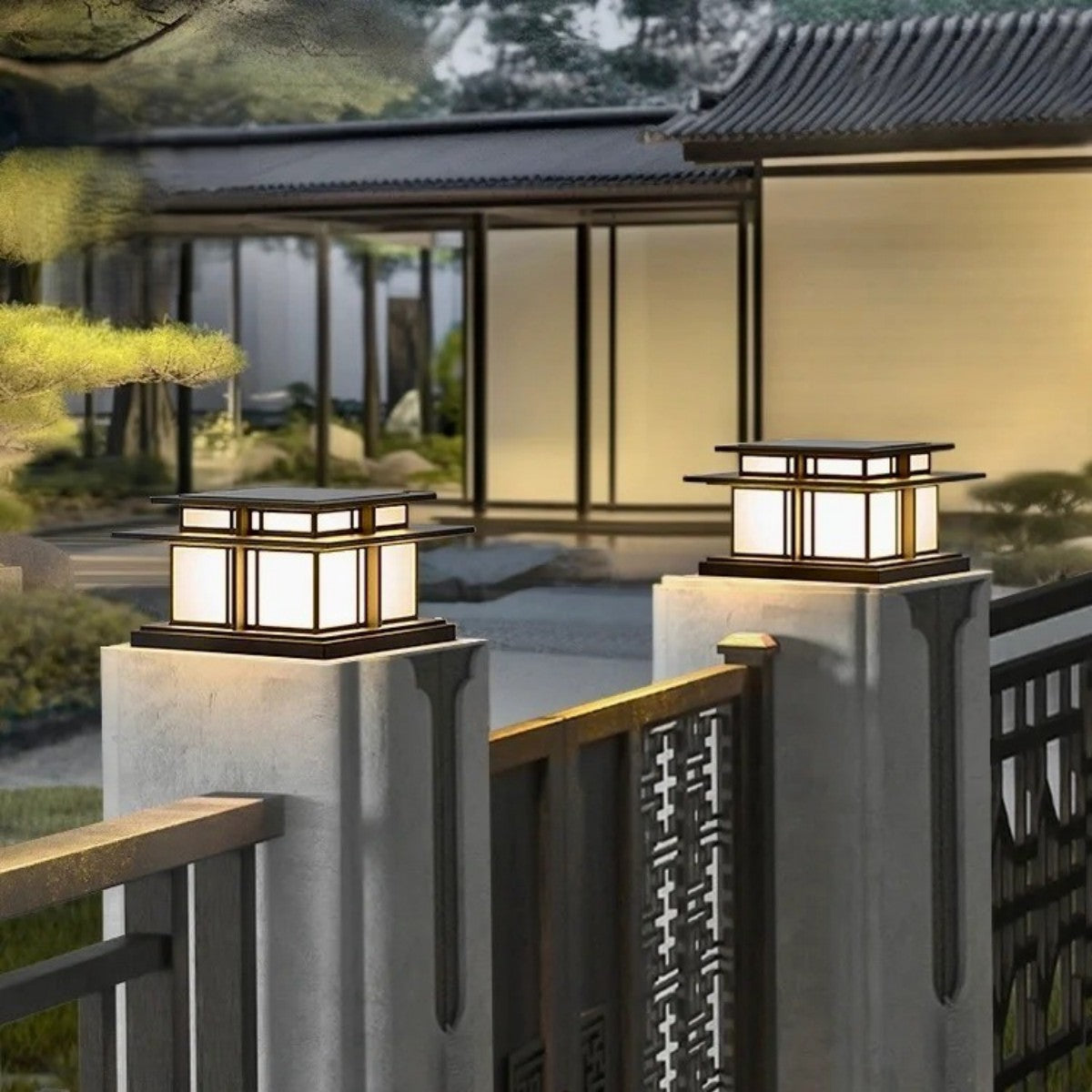 Pagoda-Style Pillar Lantern