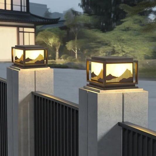 Mountain-Inspired Pillar Lantern