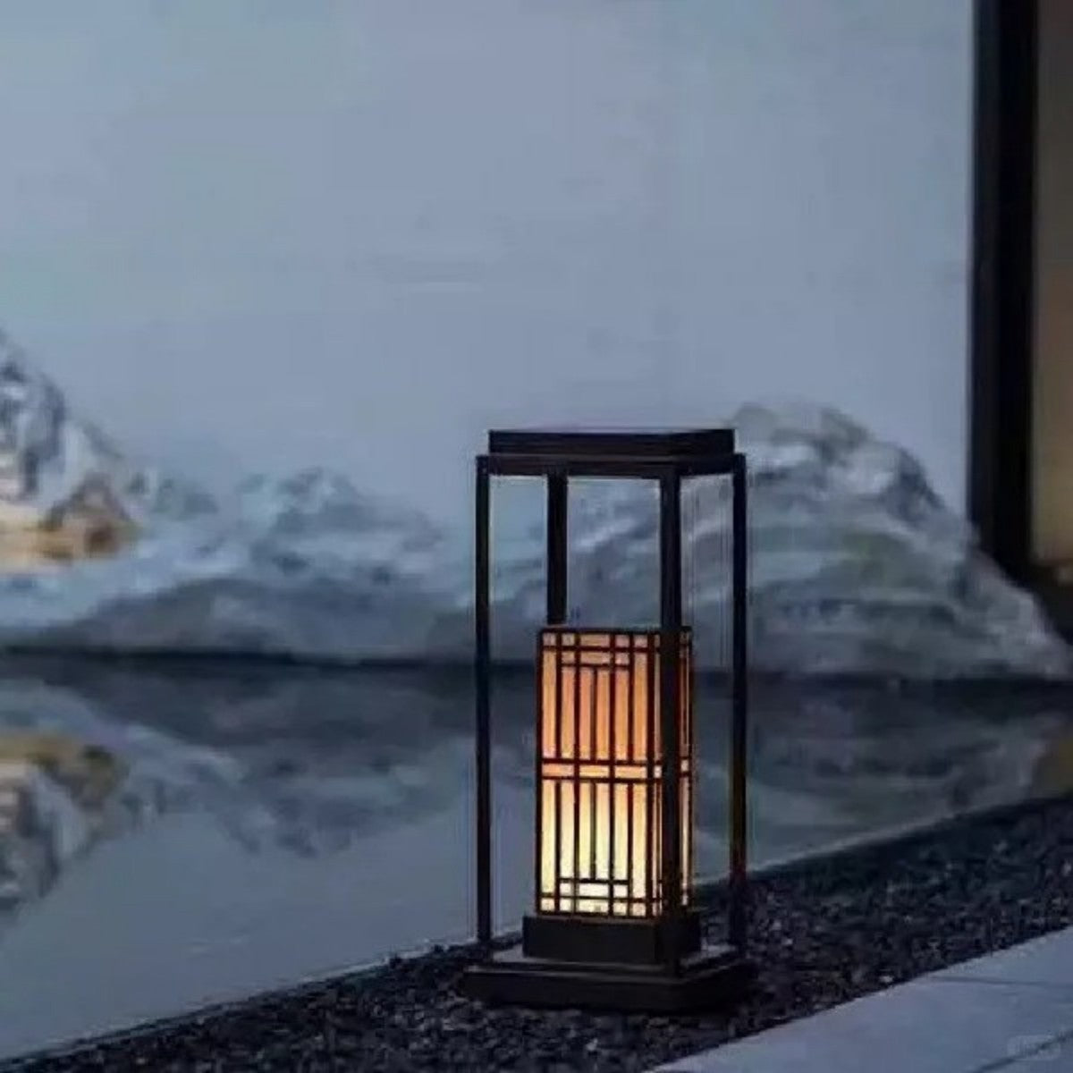 Modern Zen-Style Outdoor Lantern