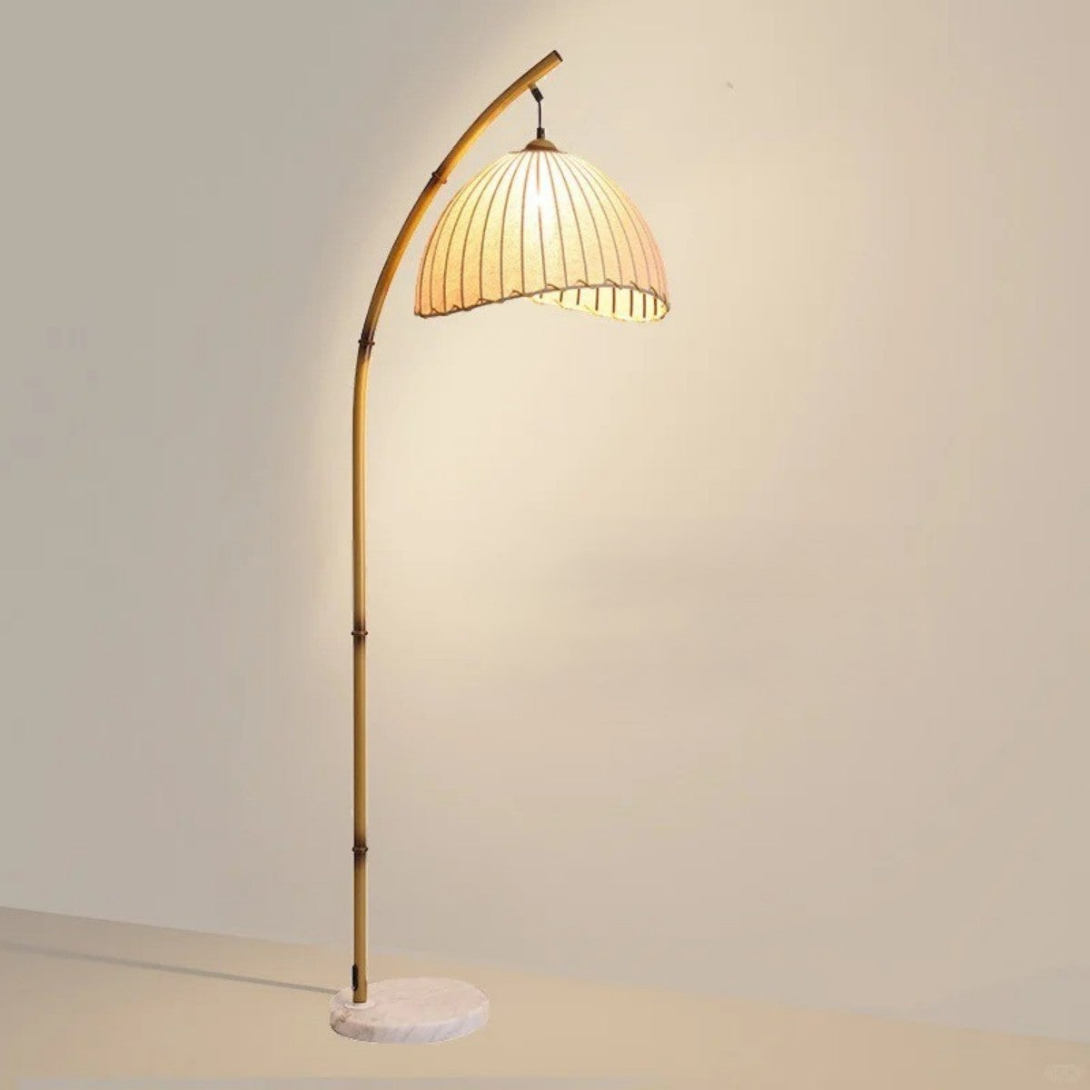 Bamboo Arc Floor Lamp