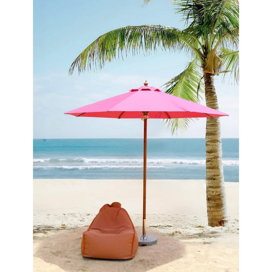 9FT Beach Umbrella with UV-Resistant Canopy