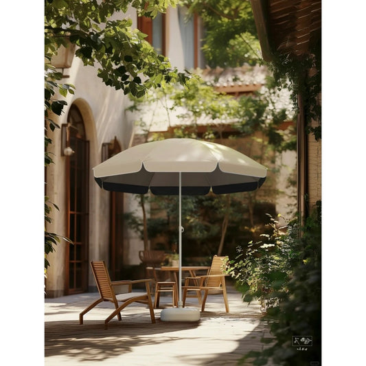 Vintage-Style Patio Umbrella with UV-Resistant Canopy