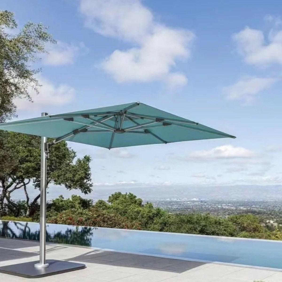 10FT Cantilever Patio Umbrella with UV-Proof Canopy
