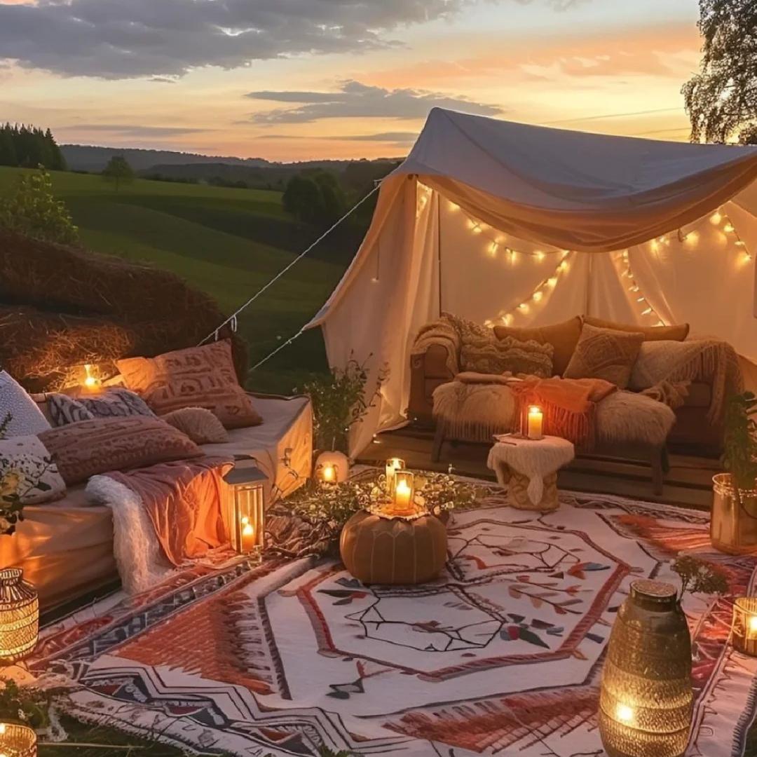Romantic Boho Glamping Tent